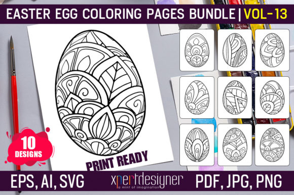 A Brand Designer's Review of Easter Coloring Book Pages Vol - 13 Graphics