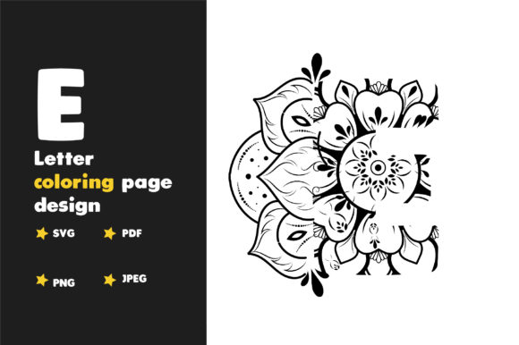 A Designer's Review: The E Letter Graphic for Branding & Coloring Pages