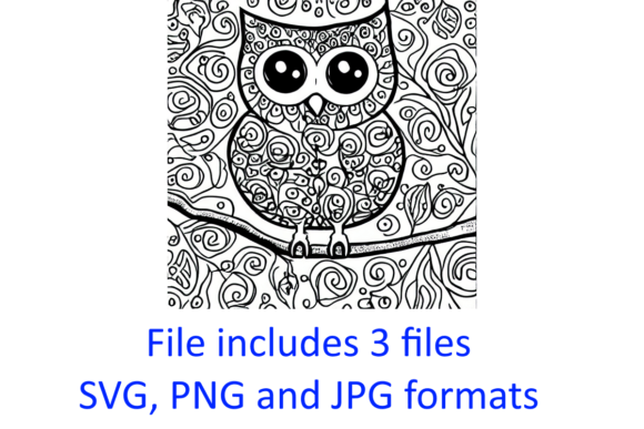 Adorable Owls Portraits Coloring Pages Amp Graphics