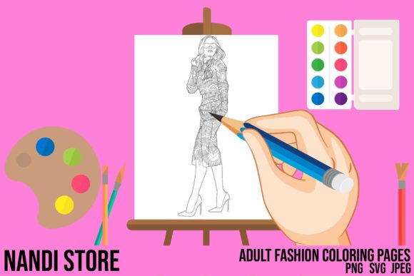 Adult Fashion Girl Coloring Book Embroidery Review