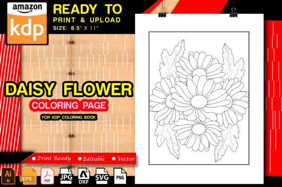 Daisy Flower Coloring Page Graphics & Coloring Pages Amp