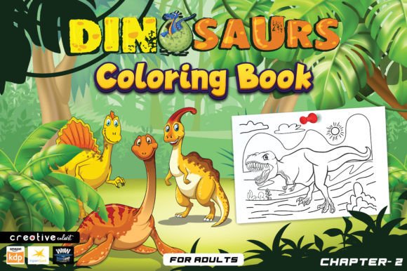 Dianosaurs Coloring Book 2 Graphics & Coloring Pages Amp