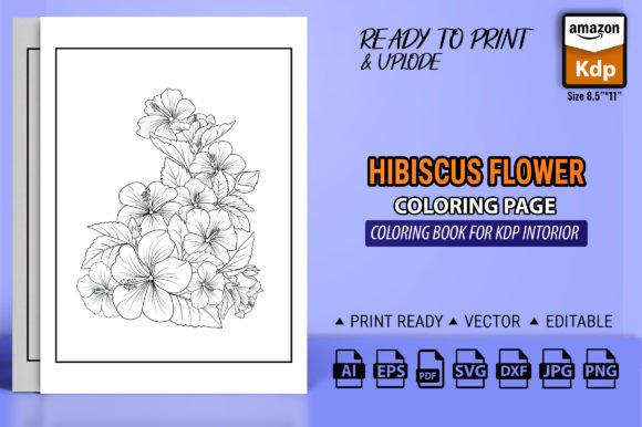 Hibiscus China Rose Coloring Page Adults Graphics Review