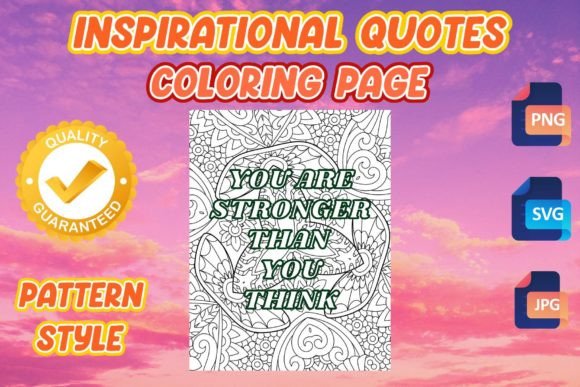 Inspirational Quotes Coloring 1 Graphics & Coloring Pages Amp