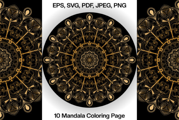Relieving Mandala Graphics for Crafters & Coloring Pages
