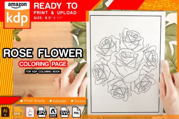 Roses Flower Coloring Page: Graphics & Coloring Pages Amp