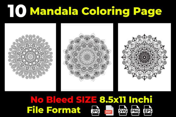 Unique Relieving Mandala Graphics & Coloring Pages Amp
